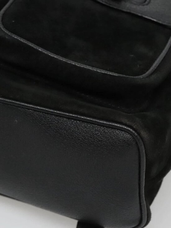 GUCCI Bamboo Backpack Suede Black Gold main image 4